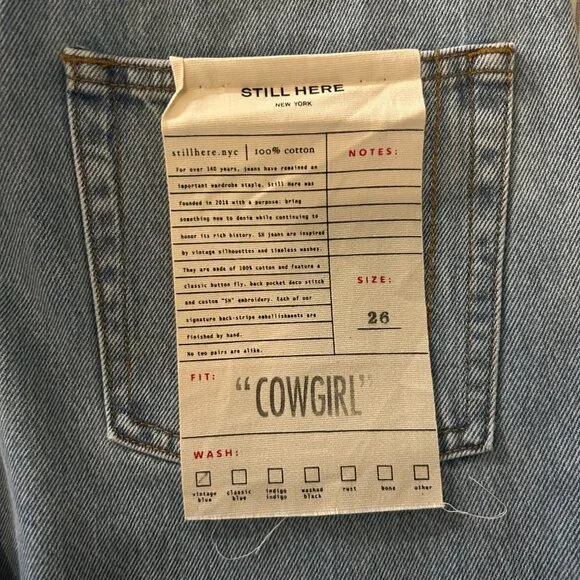 Authentic Still Here New York Premium Denim NWT - Picture 4 of 5